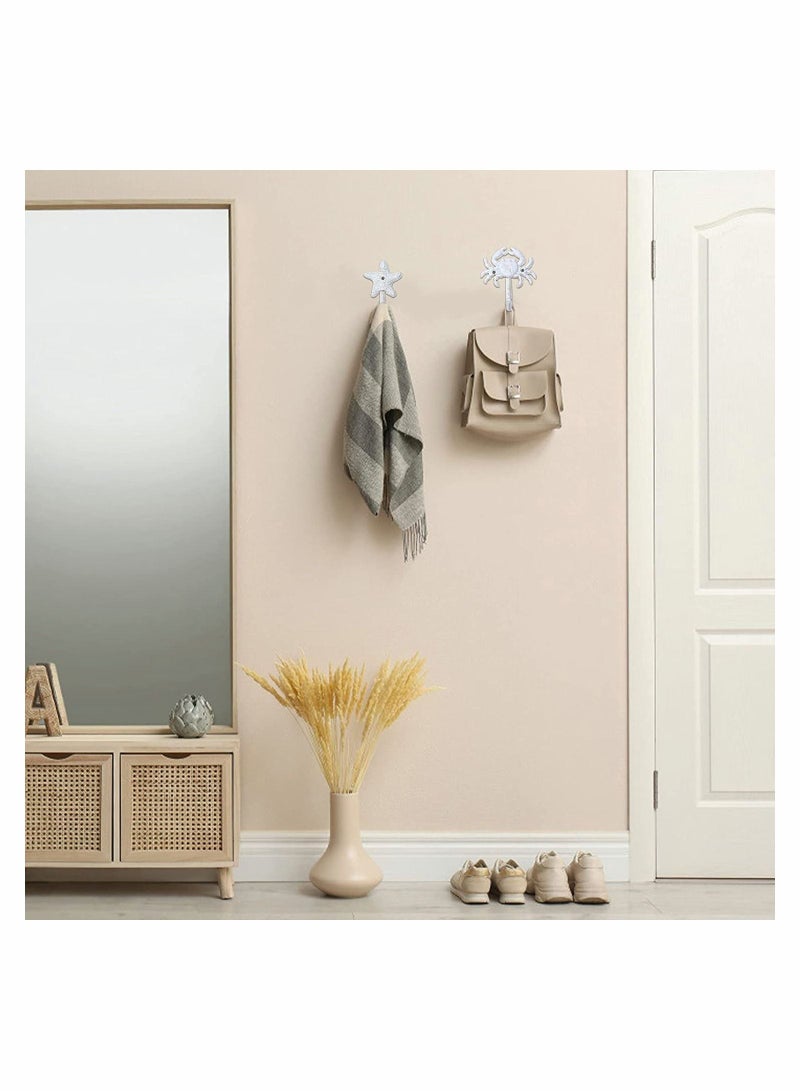 3 Pcs Nautical Hooks Crab sea shell shape Wall Coat Towel Robe key Hat Clothes Hangers Beach Coastal Decorations Ornaments - Image 5